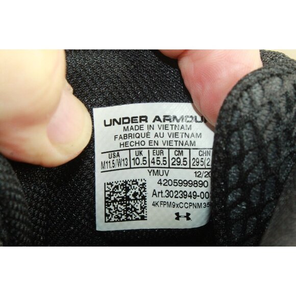 Under Armour YMUV Black Leather Mesh Lightweight Basketball Shoes 11.5 - Picture 7 of 9